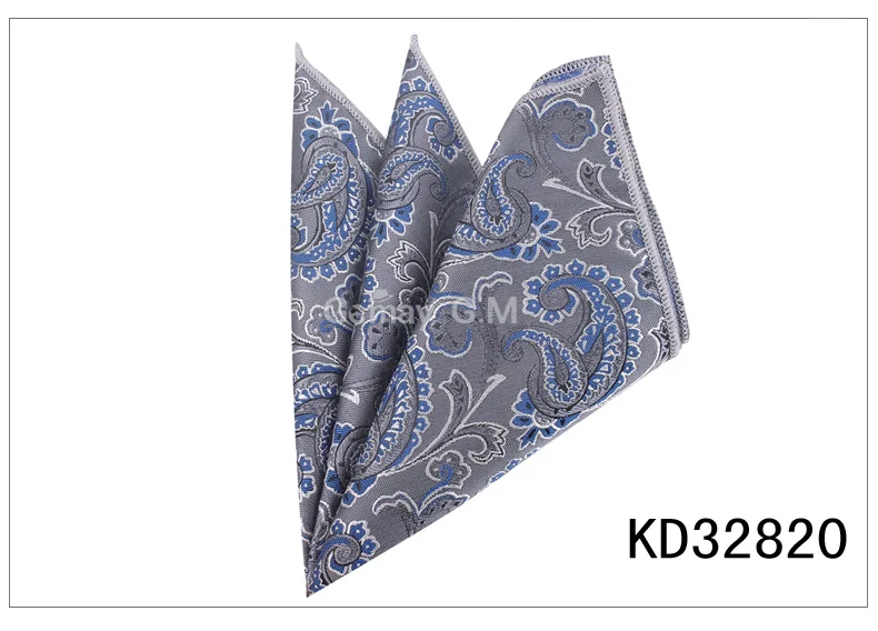 KD32820 Мода Пейсли Карманный квадратный цветочный платок для костюмов 23 см* 23 см носовой платок для мужчин и женщин Брендовые костюмы карманные полотенца носовой платок - Цвет: KD32820
