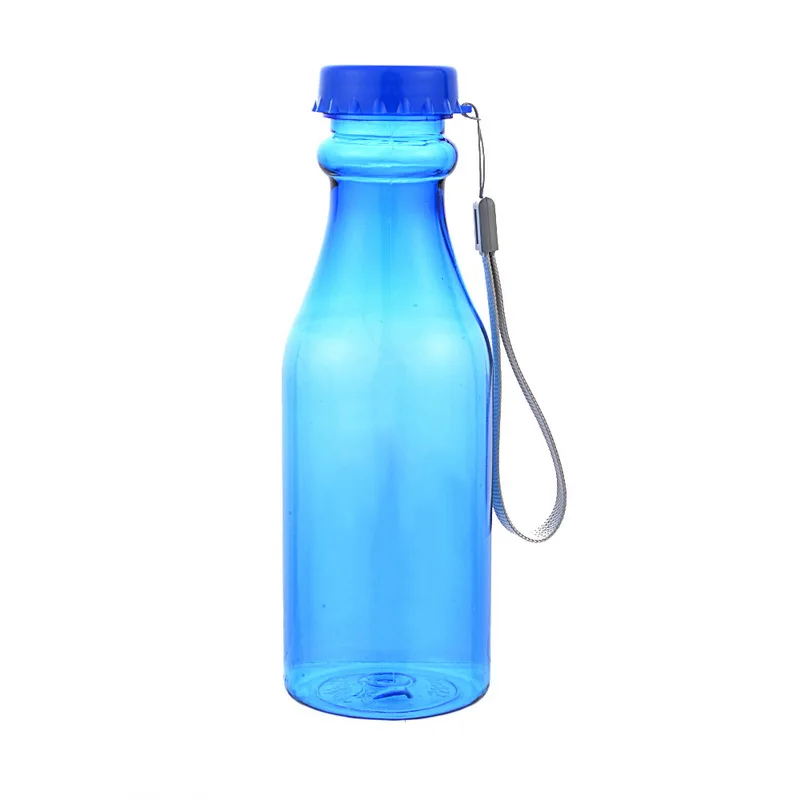Transparent Blue B Пластиковые бутылки для воды, Спортивная бутылка небьющаяся, матовая, герметичная, бутылка для воды для путешествий, йоги, бега, лагеря, 50 мл - Цвет: Transparent Blue B