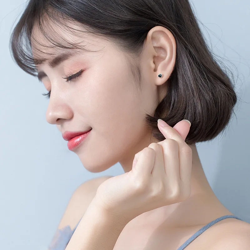 MloveAcc из стерлингового серебра 925 пробы мини-геометрические треугольные круглые