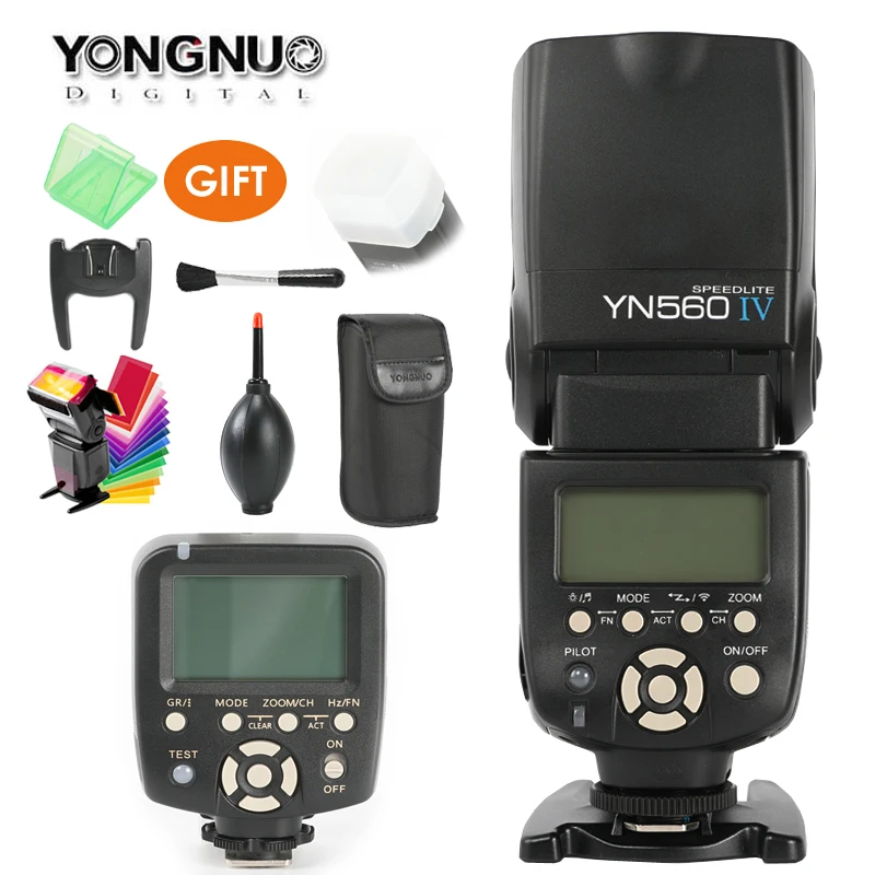 YONGNUO YN560 IV фотовспышка для вспышки Speedlite и фотоаппарата Nikon Canon 1000D 6D D3000 D800 D600 D6|yongnuo