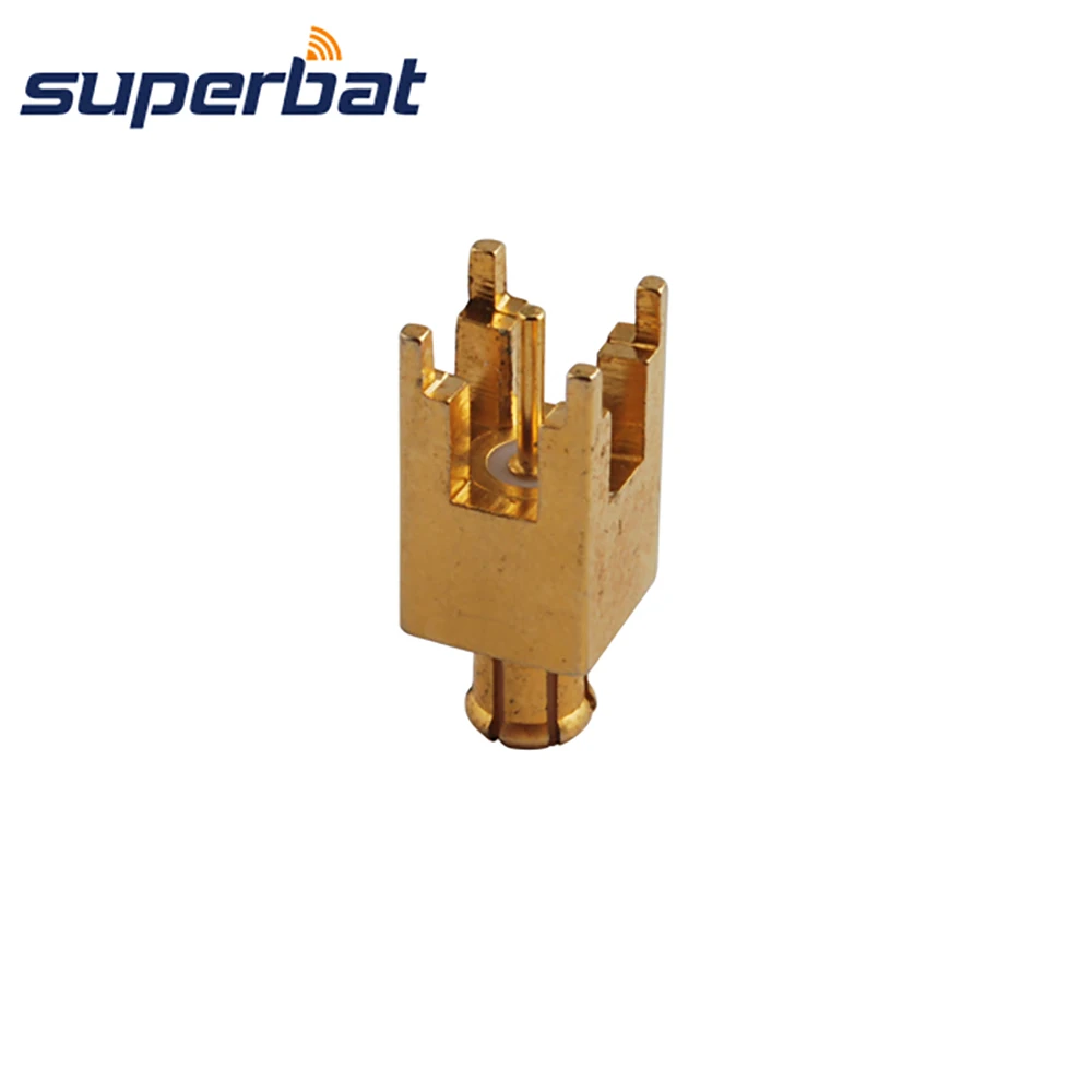 Superbat MCX сквозное отверстие заглушка для монтажа печатной платы с позолоченной