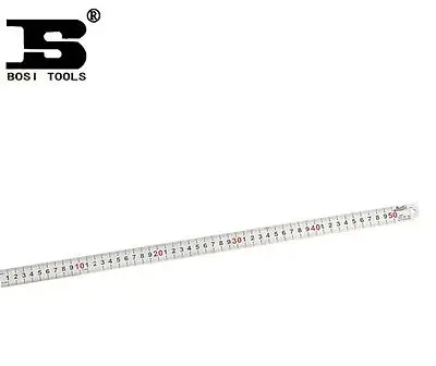 

BOSI Professional Clear 500mm Double Sided Metric Steel Ruler Silver Tone