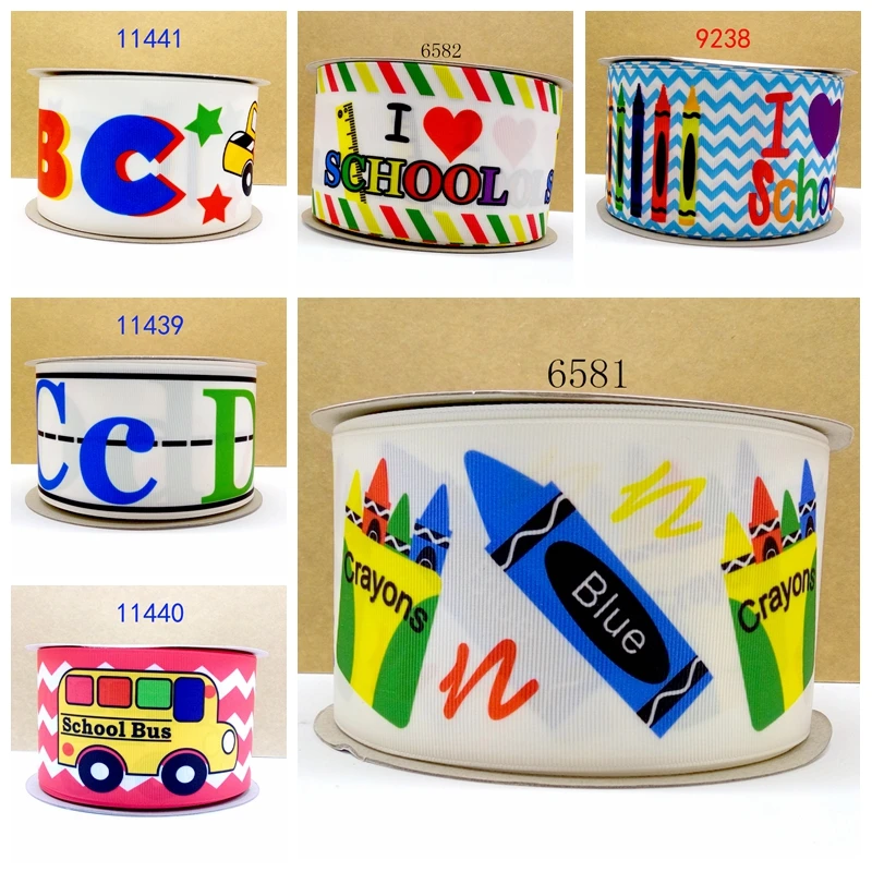 Бесплатная доставка 50 ярдов мультфильм печатных grosgrain ленты 6581 | Дом и сад