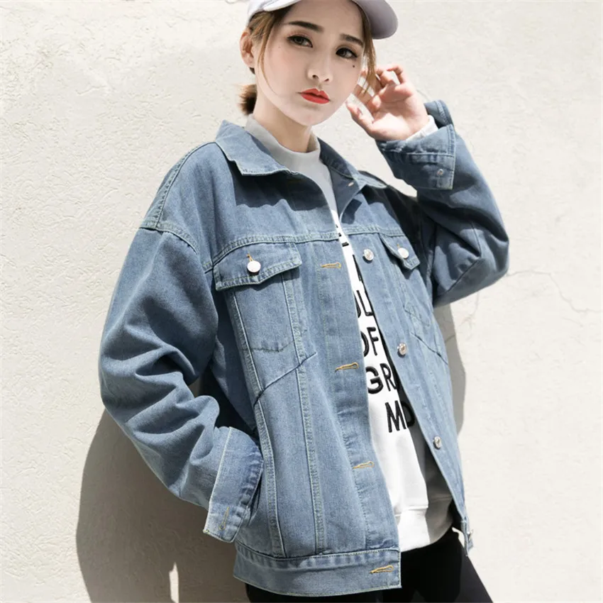 Женские джинсовые куртки большого размера на весну 2019 стильные джинсы с