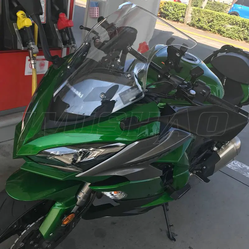 Мотоцикл двойной пузырь лобовое стекло ветер экран для Kawasaki Ninja 1000 Z1000 Z 1000 SX Z1000SX Иридиум