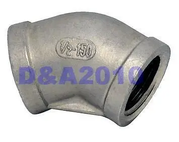 

New 45 Degree Elbow 2" Female Fitting 304 Stainless Steel Pipe Biodiesel NPT NEW