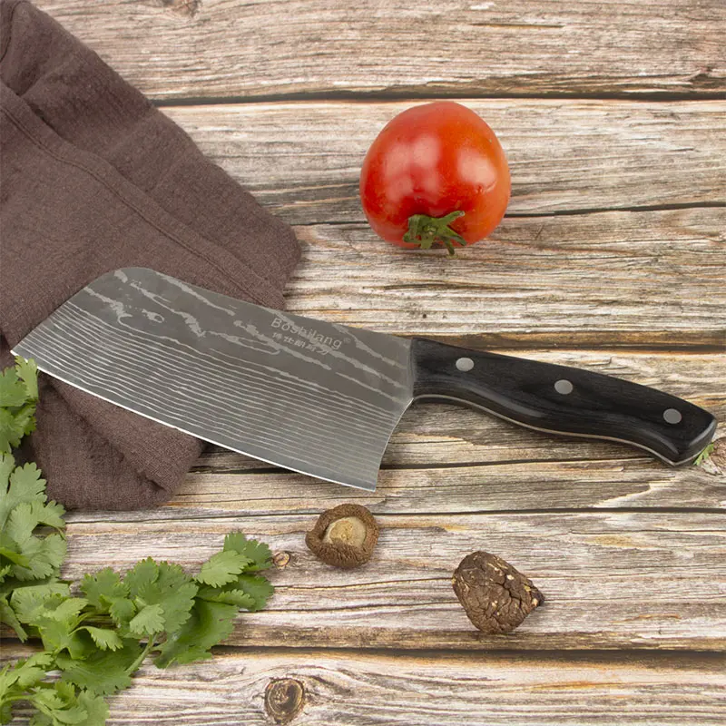 Нож шеф повара Santoku из нержавеющей стали японский стиль 6 дюймов имитация лазера