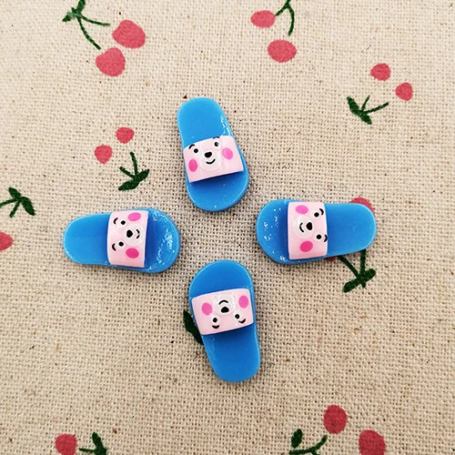 50 штук Kawaii обувь с мишками плоские пластмассовые Кабошон DIY ремесло для ювелирных изделий Аксессуары для ручной работы украшение корпуса телефона 13*24 мм - Цвет: as picture show
