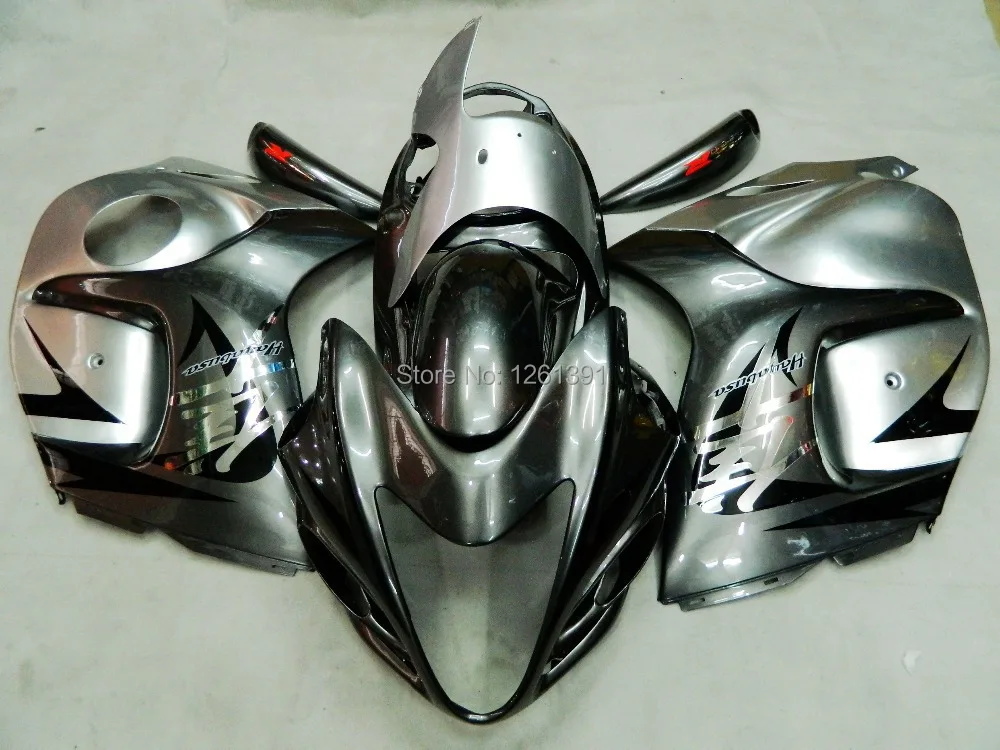 

100%Fit injection black silver Fairings For SUZUKI Hayabsa GSXR1300 08 09 GSX-R1300 GSXR 1300 2008 2009 #EE33VA ABS fairing kits