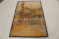 free shipping 5x3 2 aubusson tapestry aubusson woolen tapestry hand woven tapestry religious theme