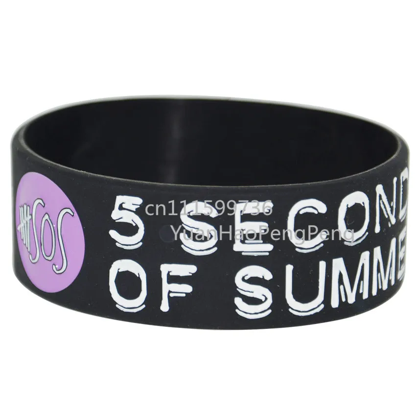 25 шт./лот 5SOS логотип 5 секунд лета силиконовый браслет|bracelet silicon logo|wristband 5sos5sos wristband