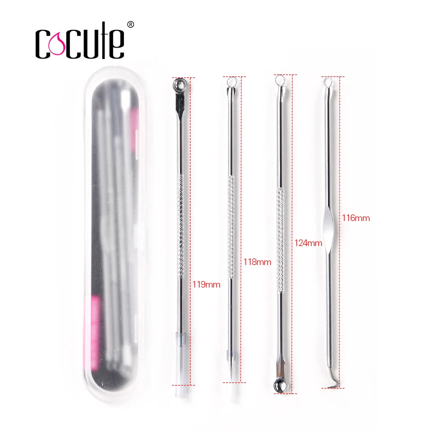 4PCS/lot Acne Removal Needle Pimple Remover Treatment Black Extractor | Красота и здоровье