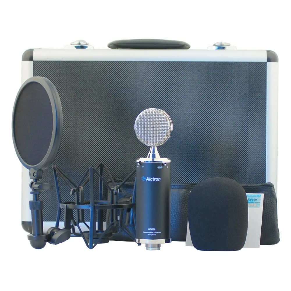 Профессиональный конденсаторный микрофон Alctron mc1500 для записи с попфильтром и