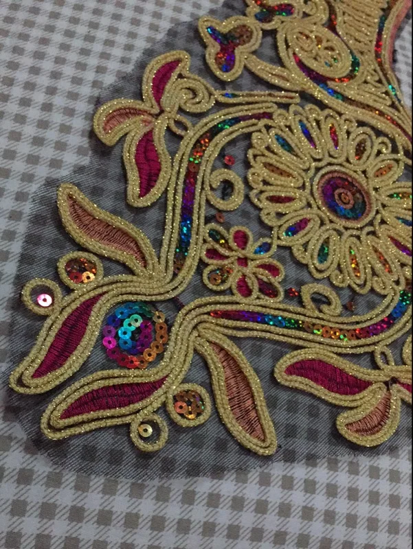 Аппликация для выреза аппликация блестки кружевная отделка нашивки одежды гипюр