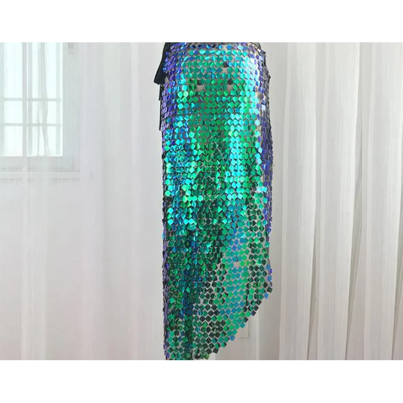 Новый Блестящий треугольный сверкающий хип-шарф для танца живота шаль с поясом