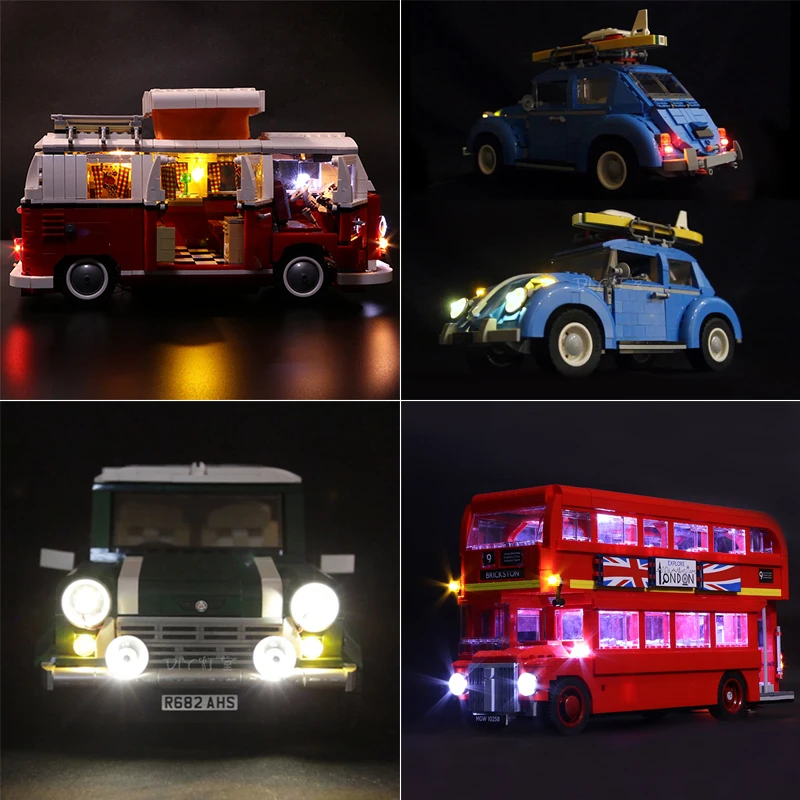 

Led Lights For Lego 10220 City Creator Cars 10258 London bus 10252 10242 Compatible 21001 21045 21003 21002 Building Blocks Toys