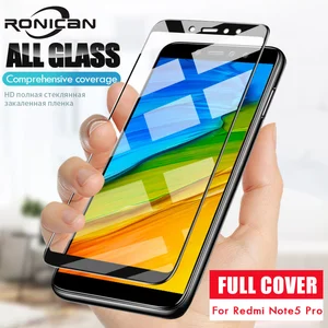 For Xiaomi redmi Note 5 Pro screen protector full cover white and black protect film For xiaomi redm in USA (United States)