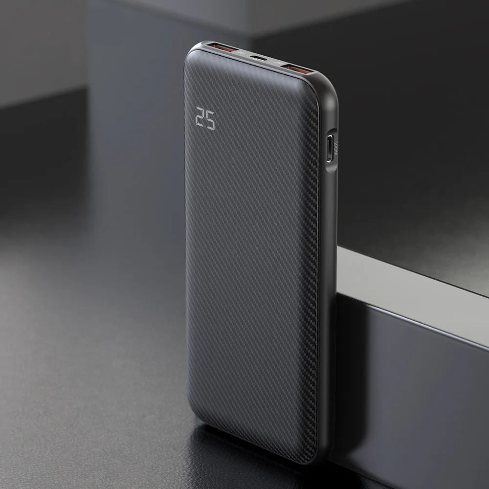 Rock Quick charger power Bank 10000 мАч Pd Qc 3 0 18 Вт Цифровой светодиодный дисплей двойной Usb