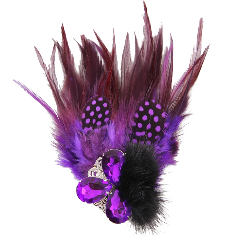 Классические Броши ручной работы стильная брошь в виде пера искусственная для