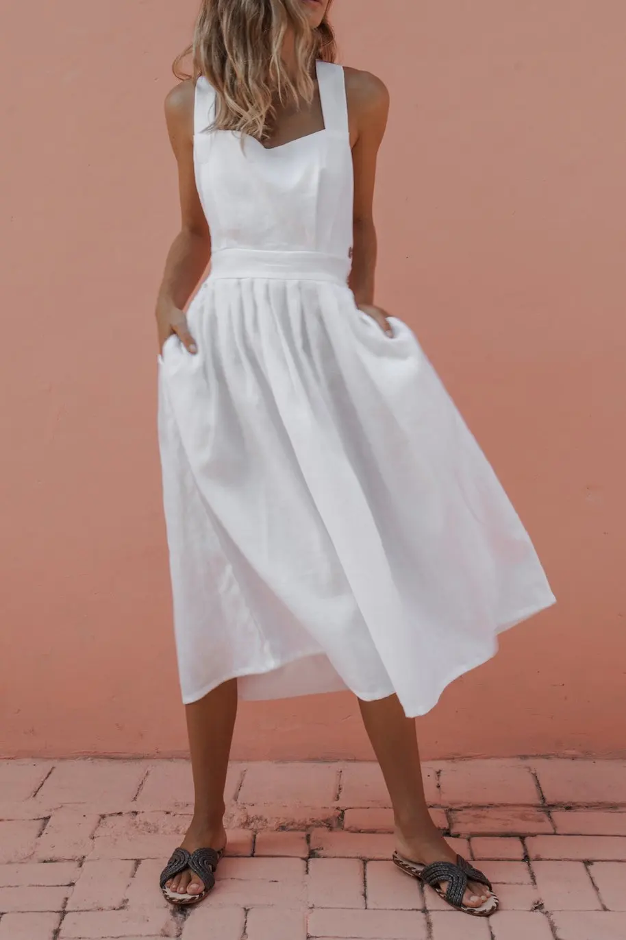 Женское длинное платье на бретельках Boho красное пляжное с открытой спиной для
