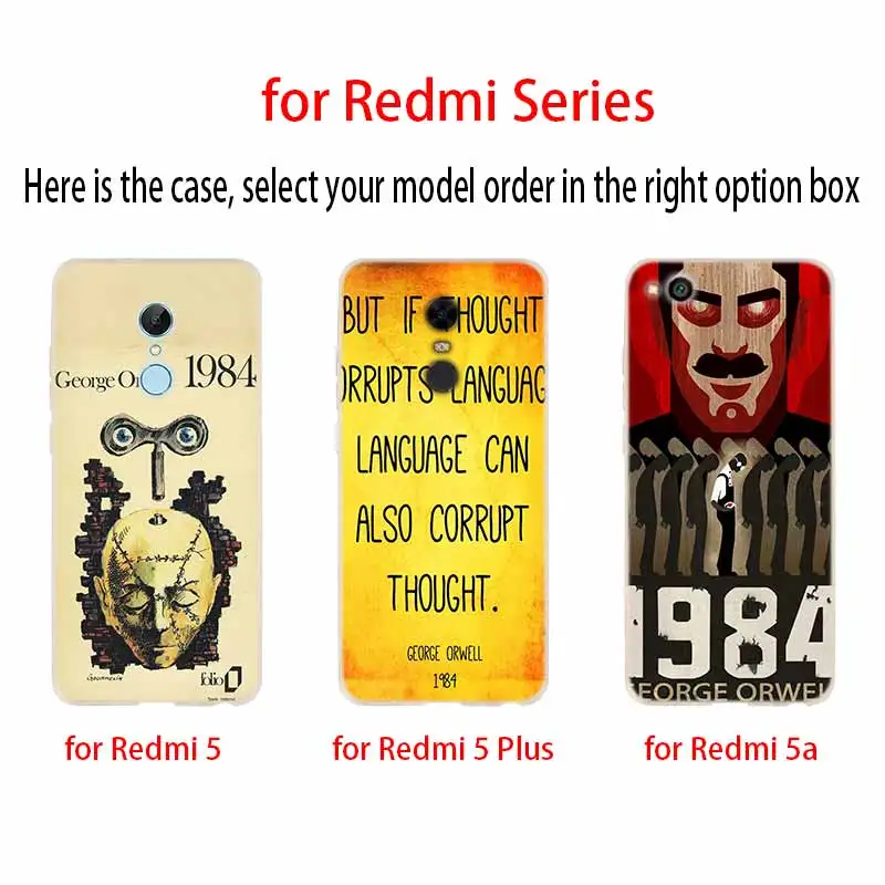 Мягкий чехол для Xiaomi Redmi 9A 8A 7A Note 10 9 8 7 Pro Max 10S 9S 8T Роскошный 1984 Джордж