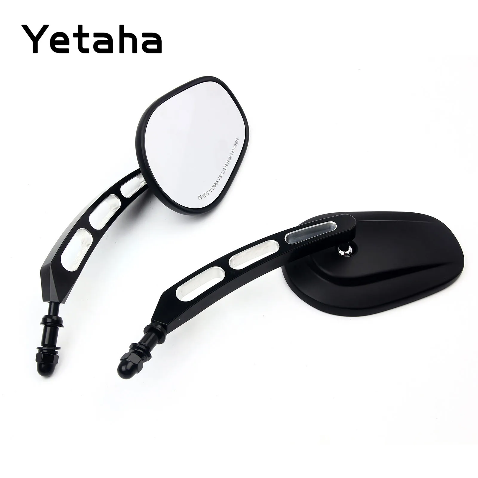 Yetaha 8 мм 10 боковое зеркало заднего вида для Sportster Softail Rocker Iron Fatboy Dyna Cross Road черные