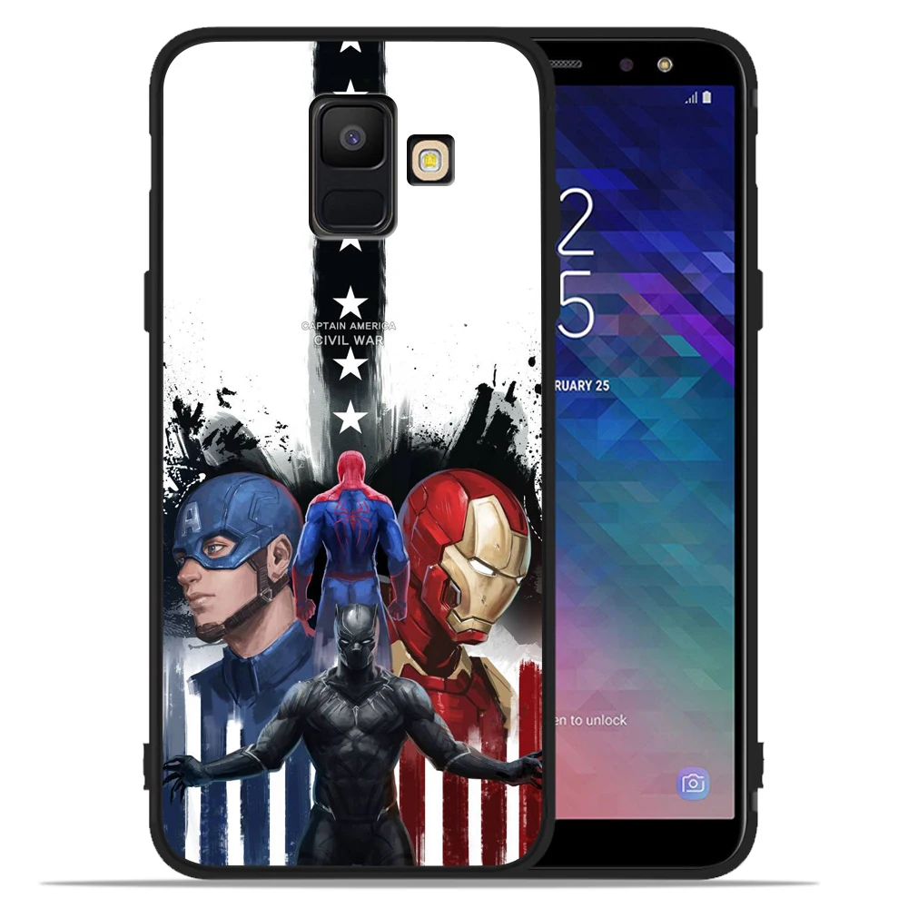 Чехол Marvel, Железный человек, яд, Дэдпул, Человек-паук, для samsung Galaxy A750 A9 A6 A7 A8 Plus A3 A5 A7, оболочка