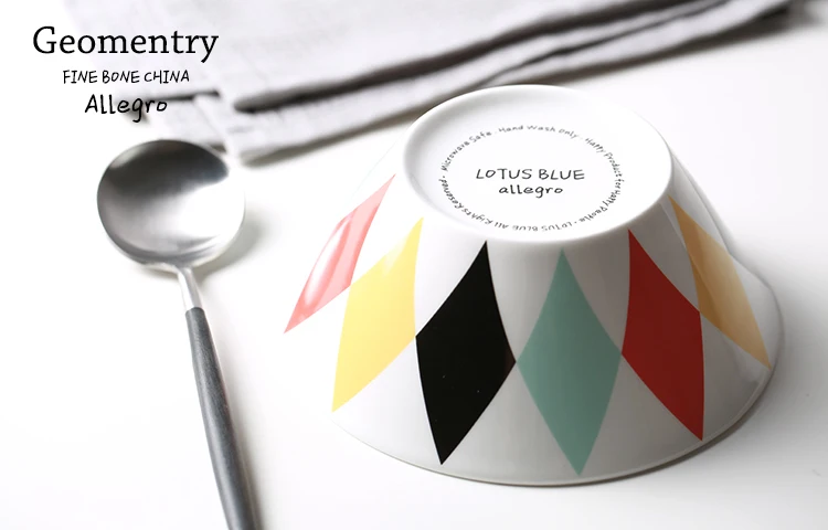 Высококачественные красочные керамические миски из костяного фарфора с