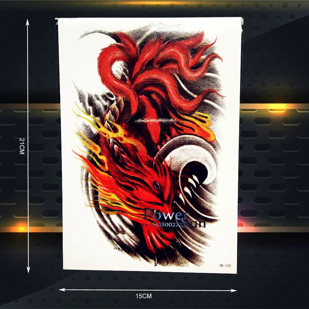 Сексуальная Красная Лиса дизайн водонепроницаемые временные фальшивые