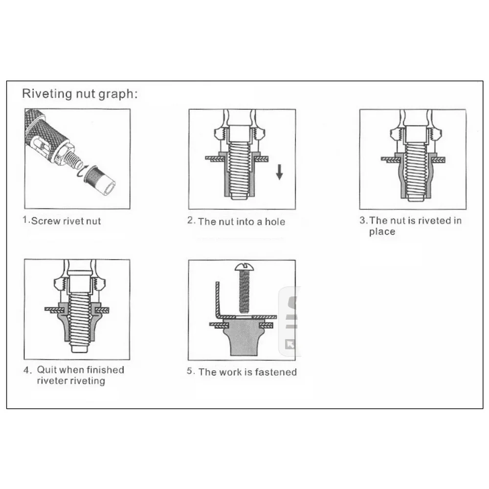 Riveter Gun Auto rivet tool 12&quot Blind Rivet Nut Heavy Hand INSER NUT Tool Manual Mandrels M3 M4 M5 M6 M8 M10 M12 BT-606 | Инструменты