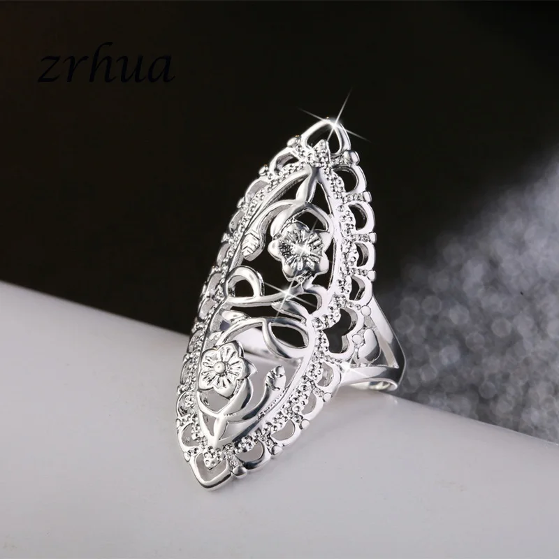 ZRHUA Vogue Изысканные Золотые/розовые Золотые/серебряные кольца для женщин