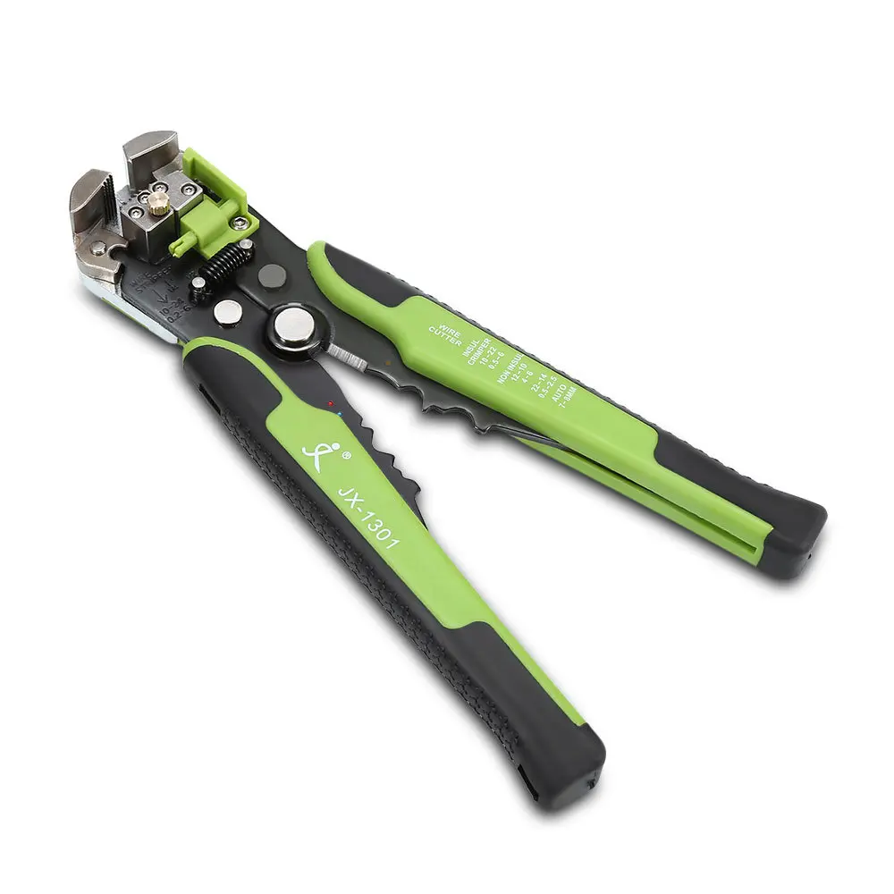 Green JX1301 инструмент для зачистки проводов резак для кабеля щипцы с храповым механизмом обжимной пресс-плоскогубцы многофункциональный ручной инструмент - Цвет: Green