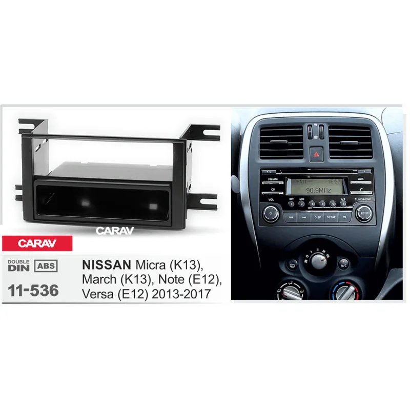 Автомагнитола CARAV 11 536 1 Din для NISSAN Micra (K13) March Note (E12) Versa DVD стерео панель крепление
