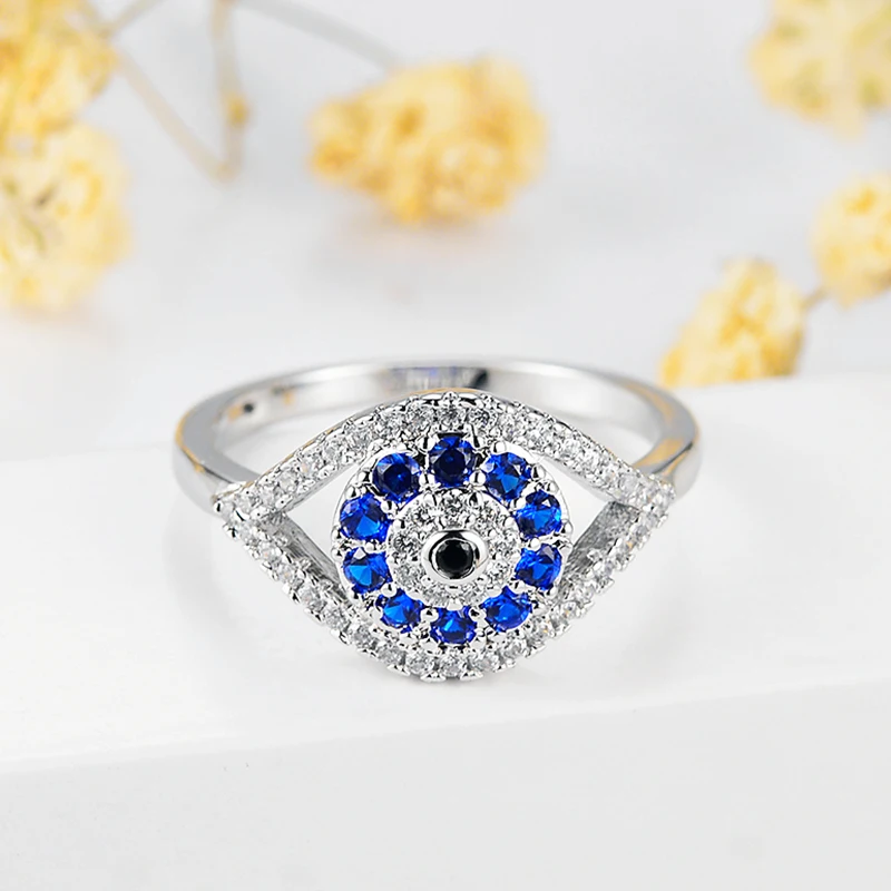 Младшее серебряное кольцо AAA кубический камень цирконий корейский стиль Женские