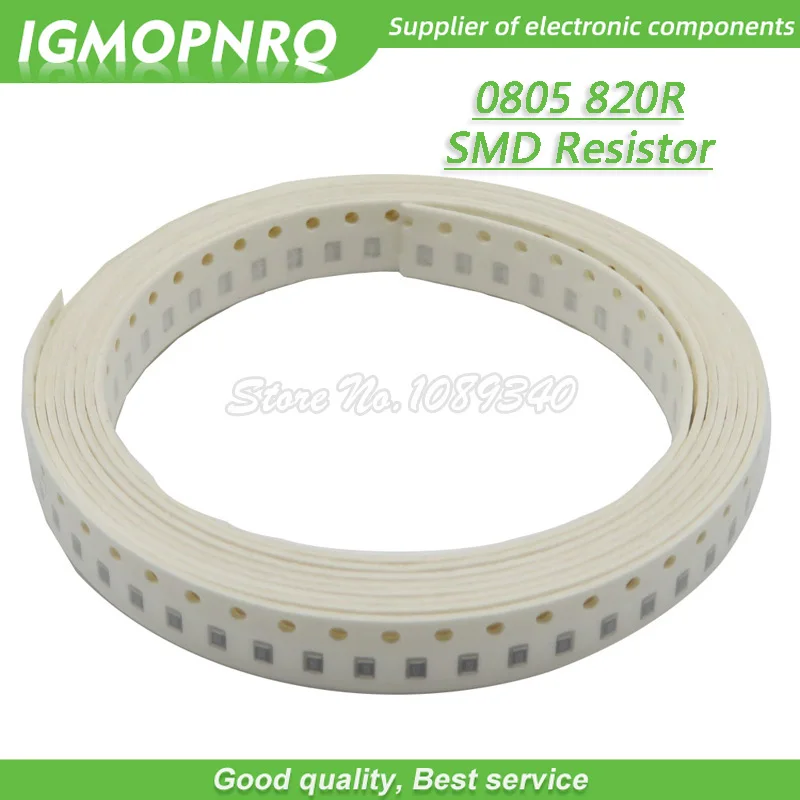 Резистор 300 SMD 0805 Ом, чип-резистор 1/8 Вт 820R Ом 0805-820R, 820 шт.