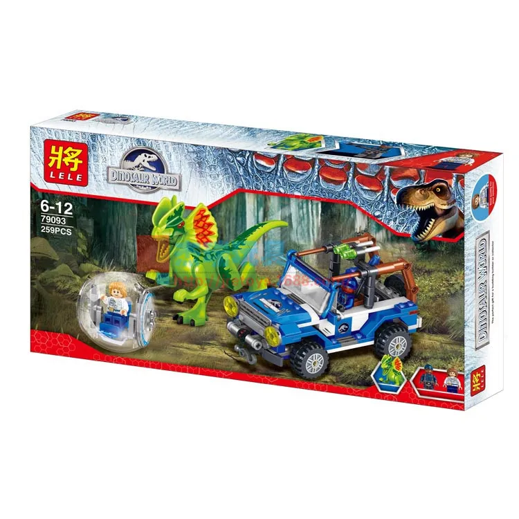Горячая 79093 Юрского периода marvel Динозавр мир dilophosaurus agguato omini строительный блок