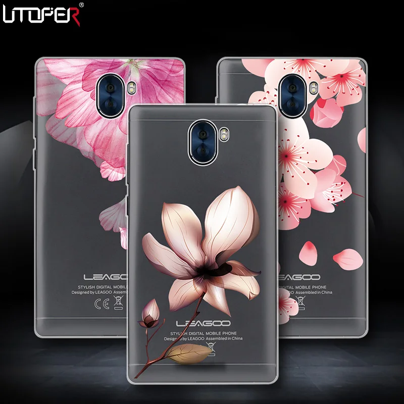 UTOPER Flower Cases For Leagoo Kiicaa Mix Silicon Soft Flamingo Case Six flower phone Coque Funda |