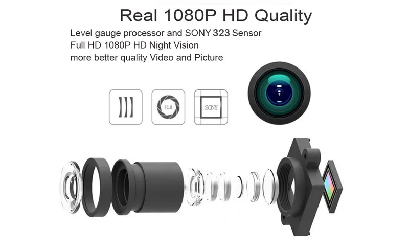 XCGaoon 1080 P HD 2," дисплей Автомобильный регистратор DVR цифровой видеорегистратор видеокамера тире ночная версия камеры сенсор SONY 323