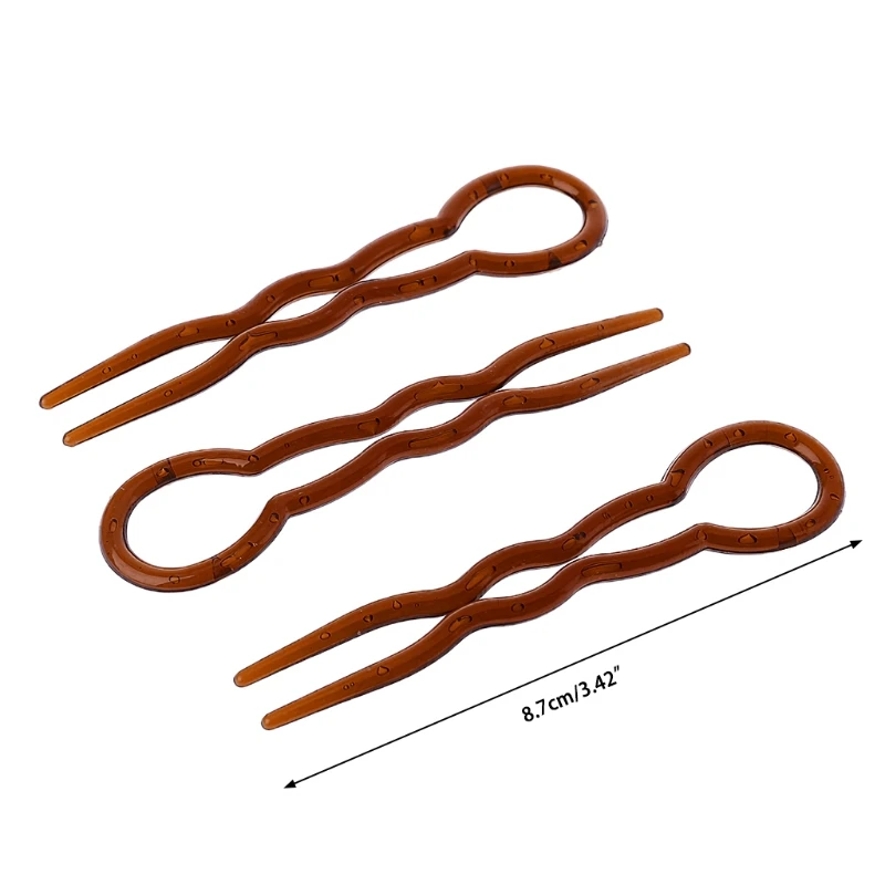 3 шт. Вилка инструменты коса прическа волосы вилка u образная зажимы шпильки