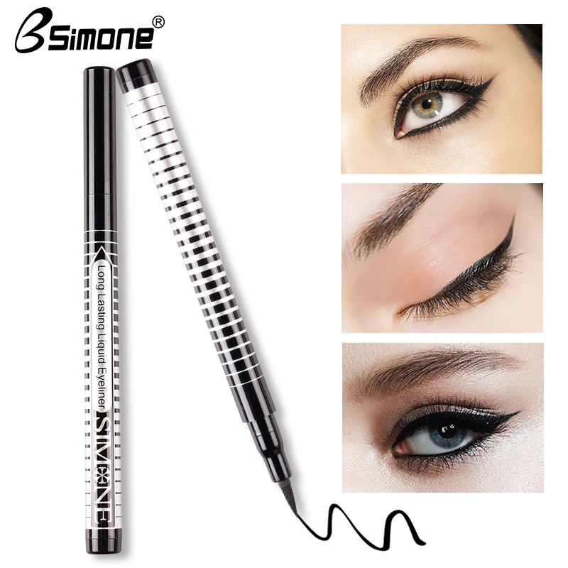 Водостойкая жидкая подводка для глаз черный стойкий карандаш пигмент пятнистый