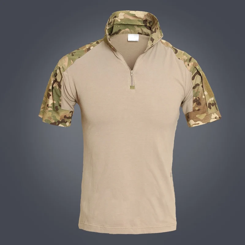 CP Refire gear летняя камуфляжная армейская боевая рубашка мужская Военная тактическая рубашка поло США страйкбольная камуфляжная рубашка поло с коротким рукавом - Цвет: CP