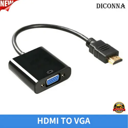 Для ТВ монитора HDMIto VGA папа к женскому кабелю адаптер конвертер цифровой для ПК