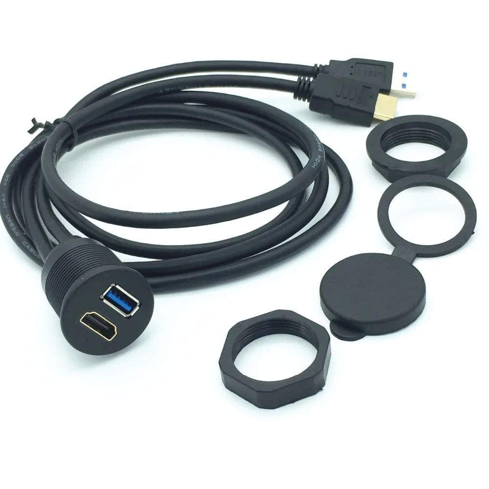 Удлинитель HDMI и USB 3 0 панель приборов Скрытое крепление для автомобиля лодки