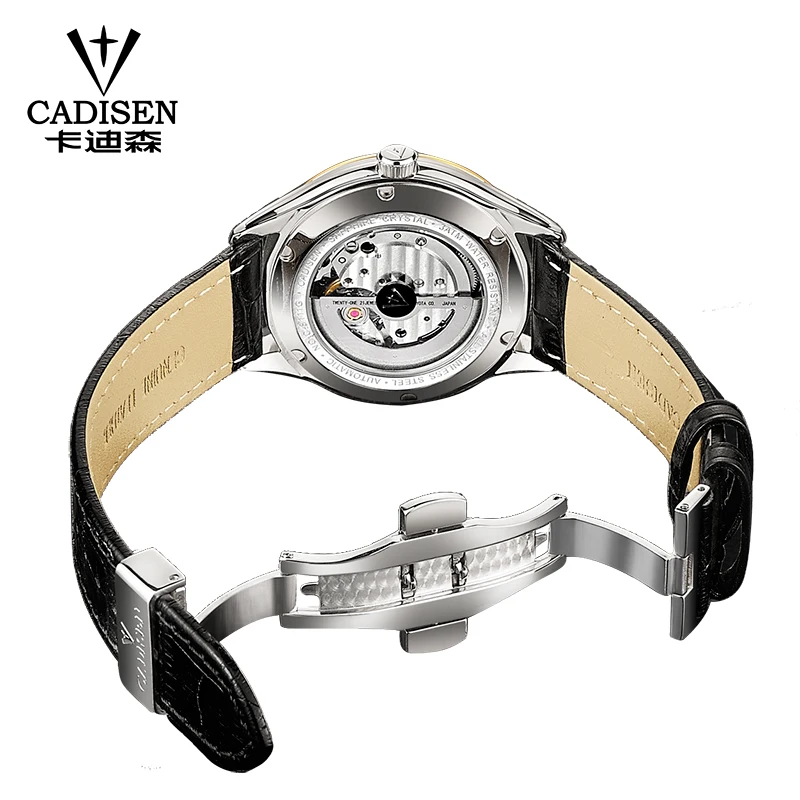 CADISEN топ мужские часы модные роскошные простые бизнес сапфировое стекло