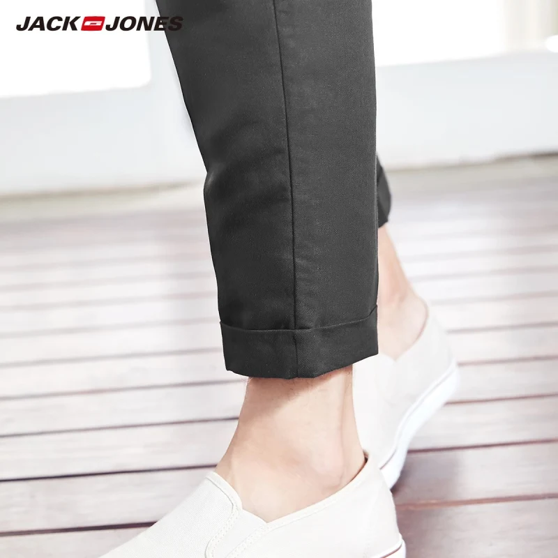 JackJones мужские облегающие укороченные брюки из льна и хлопка повседневные длиной