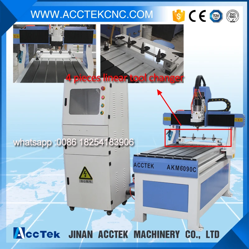 Италия 9kw шпиндель ATC cnc маршрутизатор, деревянная режущая головка для продажи