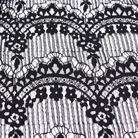 black lace fabric for dress apparel sewing tulle fabrics lace textile pierced lace embroidered fabrics 50150cm