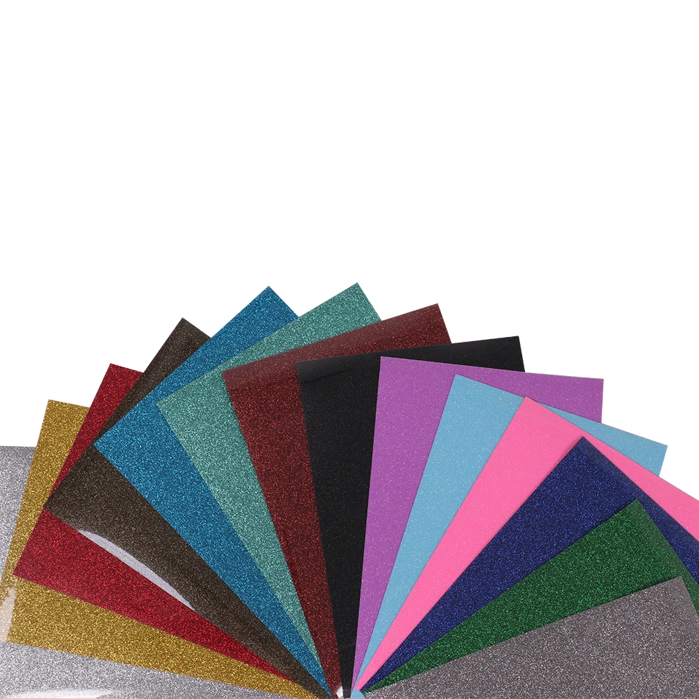 SUNICE Many Colored Glitter Heat Transfer Vinyl Film Iron on T-shirts HTV diy Design Decor 50cm x 20cm Paper Sheet Cutting | Автомобили и