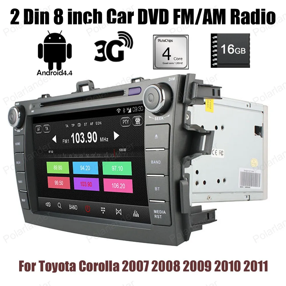 Автомобильный DVD плеер с сенсорным экраном Android 4 2 Din 8 дюймов BT GPS wifi радио для Toyota