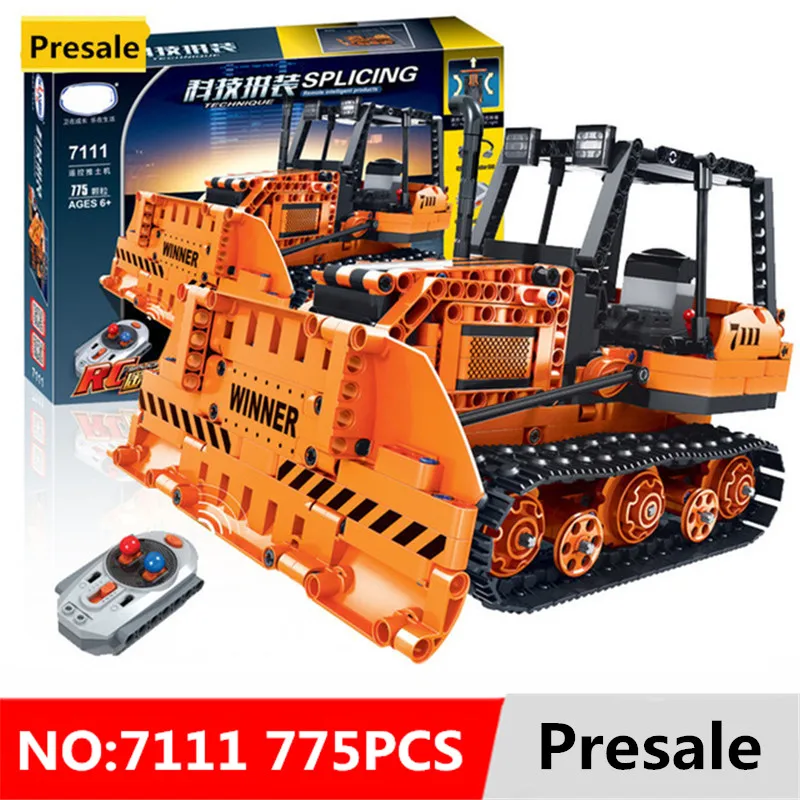 775 шт Technic City дистанционное управление RC инженерный бульдозер электрические Кирпичи Строительные блоки игрушки для детей подарок на день рождения